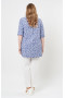 Блуза "Лина" 4235 (Цветочки синий)