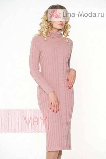 Платье женское 2297 Фемина (Темно-розовая дымка)