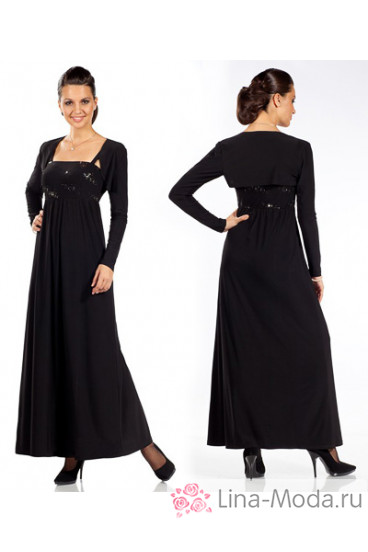 Комплект платье и болеро "СКС" 2724 (Черный)