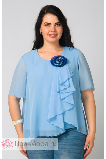 Блуза "СКС" 2762 (Голубой)