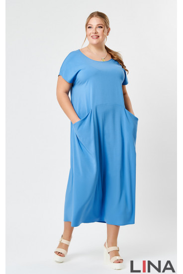 Платье "Лина" 52153 (Голубой)